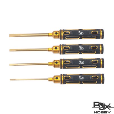 RJX 4pcs Flat Head Screw driver Tools Kit Set 3.0mm / 4.0mm / 5.0mm / 5.8mm for RC Models Car Boat Airplane