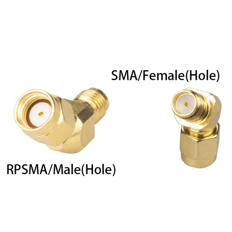 RJXHOBBY 2pcs SMA Female to RP SMA Male 45 Degree Antenna Adpater Connector for FPV Race RX5808 Fatshark Goggles Antenna 