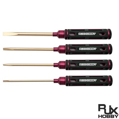 RJX 4pcs Flat Head Screw driver Tools Kit Set 3.0mm / 4.0mm / 5.0mm / 5.8mm for RC Models Car Boat Airplane