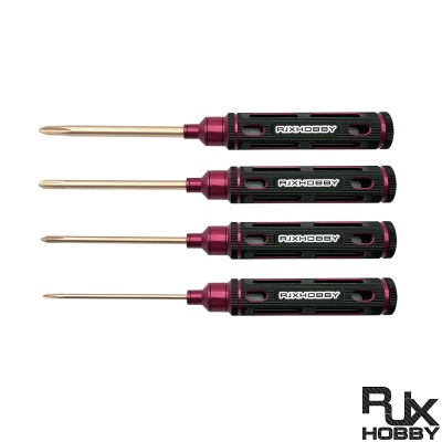 RJX 4pcs Phillips Screwdriver Tools Kit Set 3.0mm 4.0mm 5.0mm 5.8mm for RC FPV Car Boat Airplane
