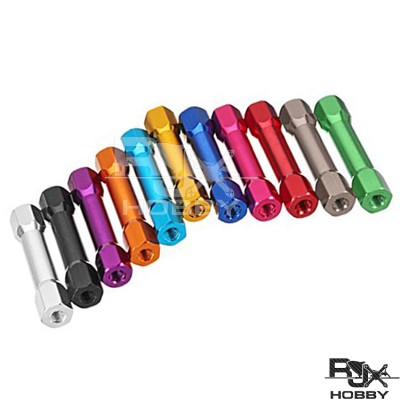 RJXHOBBY 50Pcs M3  Hex Standoff Hexagon Studs Aluminum Alloy Multicolor for PCB