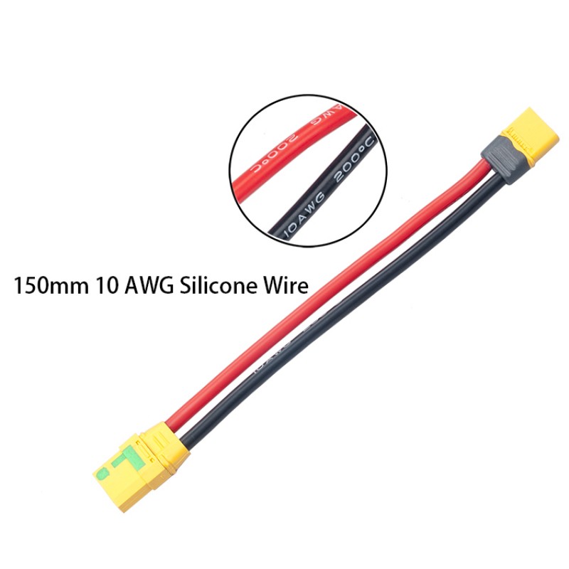  RJXHOBBY XT90-S Anti Spark Female to XT60 Male 10AWG 150mm Wire For RC model battery