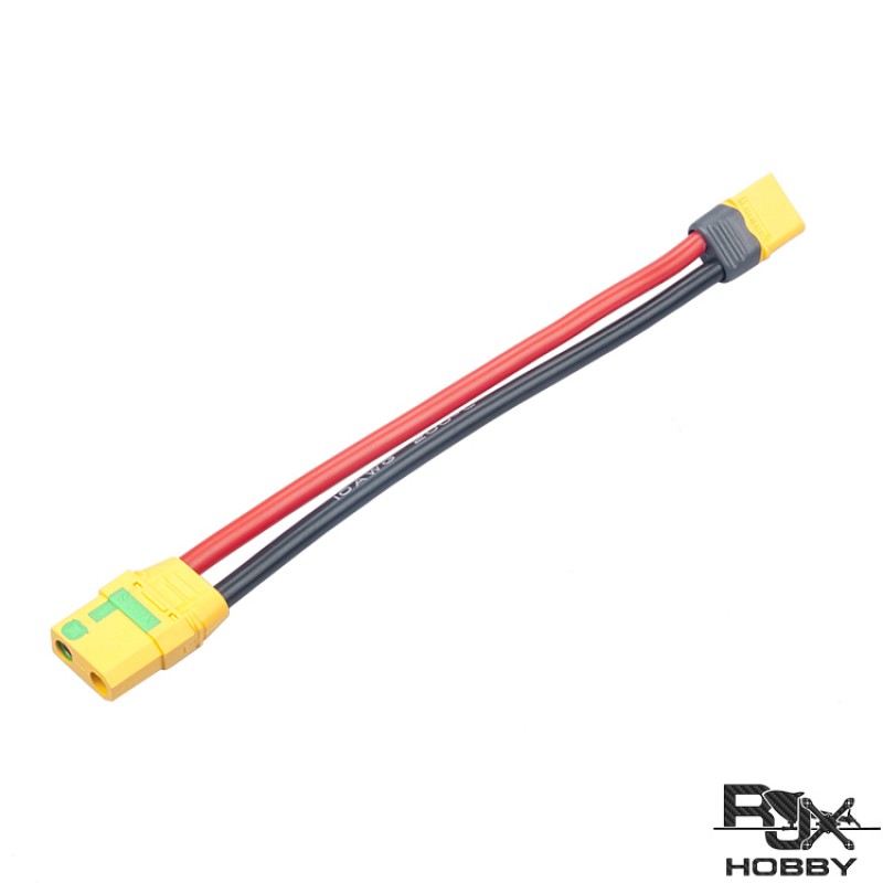  RJXHOBBY XT90-S Anti Spark Female to XT60 Male 10AWG 150mm Wire For RC model battery