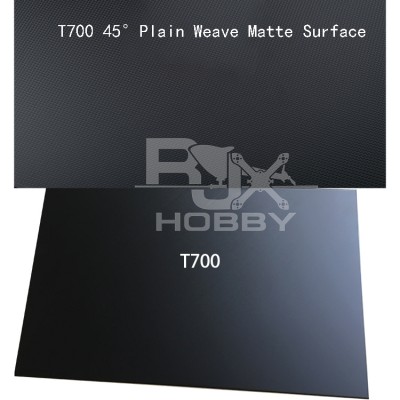 RJX  T700 45° Carbon Fiber Sheet 500x400x0.5-5.0mm