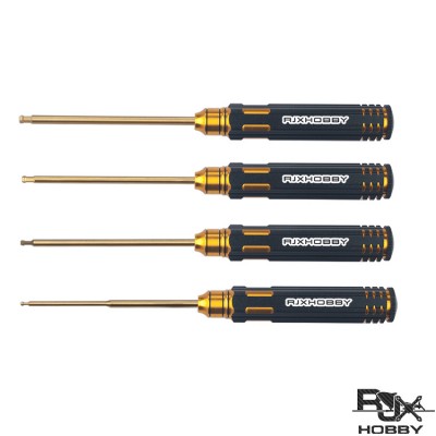 RJXHOBBY Hex Ball tip Screw driver Tools Kits 1.5mm / 2.0mm / 2.5mm / 3.0mm for RC Models Car Boat Airplane FPV 