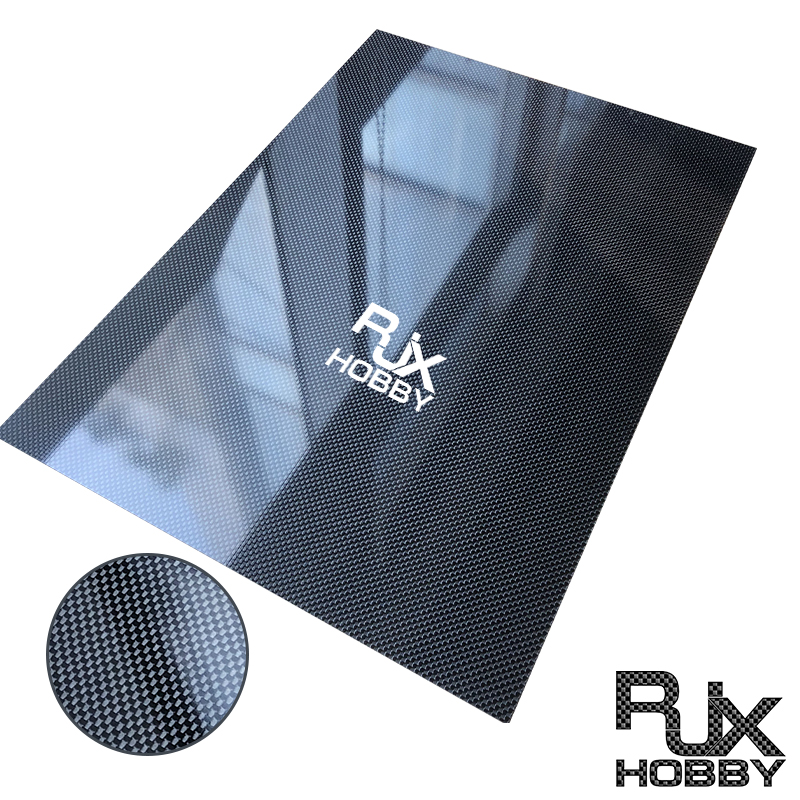 RJXHOBBY 3K 100% Full Carbon Fiber Sheet 500x400x0.5-10mm (Plain glossy )