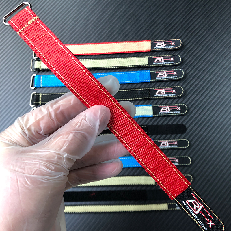 RJXHOBBY 2pcs Kevlar Battery Strap w/Metal Buckle(Width: 20mm Length: 150-1000mm ）