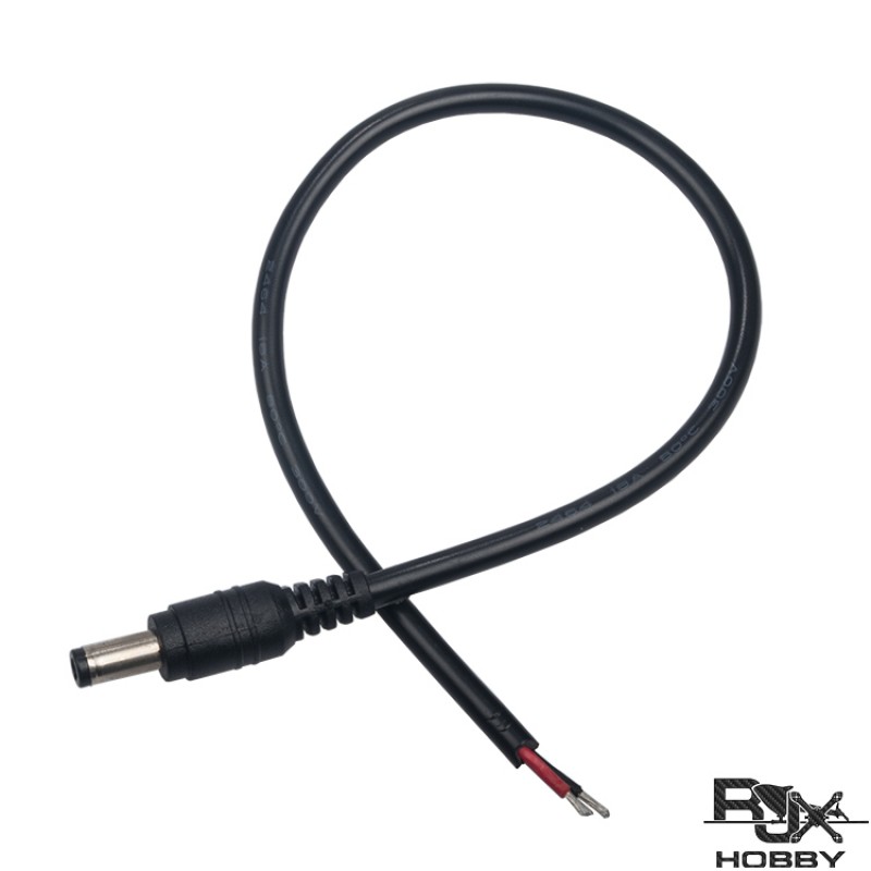 RJXHOBBY DC 5.5 *2.5mm Male Power Cable to Bare Wires 18AWG 