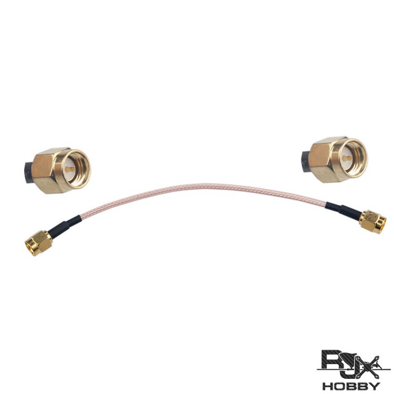 RJXHOBBY 1pcs RG316 15cm SMA Male to SMA Male with Connecting Line RF Coaxial Coax Cable Antenna Extender Cable Adapter Jumper