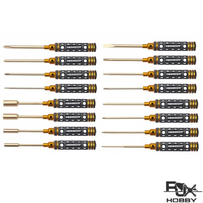 RJXHOBBY Hex /Nut/ Phillips/ Flat Screwdriver 16 pcs kits