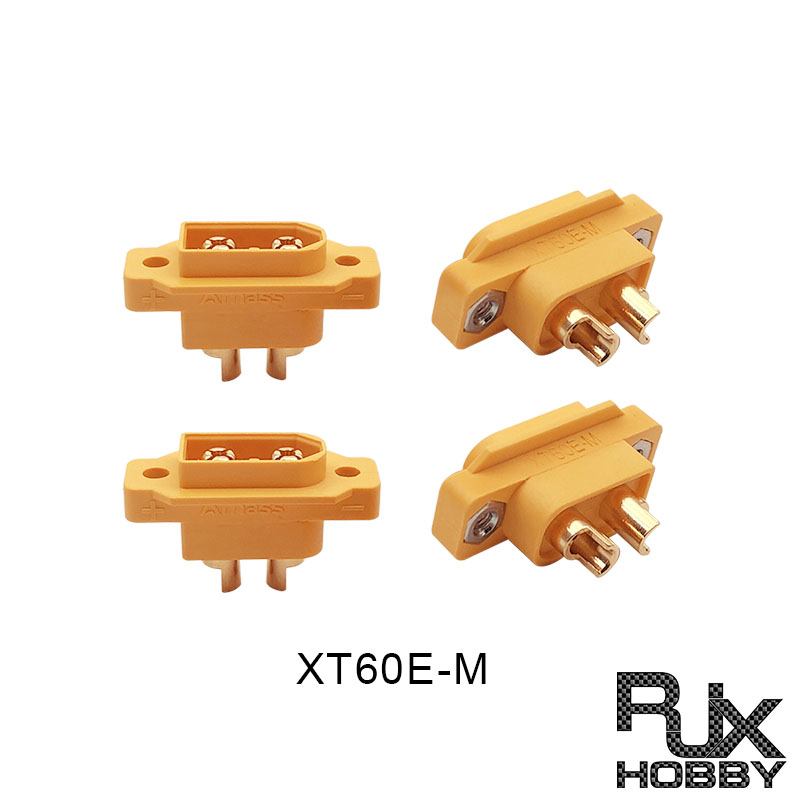 RJX 4pcs XT60E-M Connectors XT60 Male Plug RC Battery FPV Racing Drone