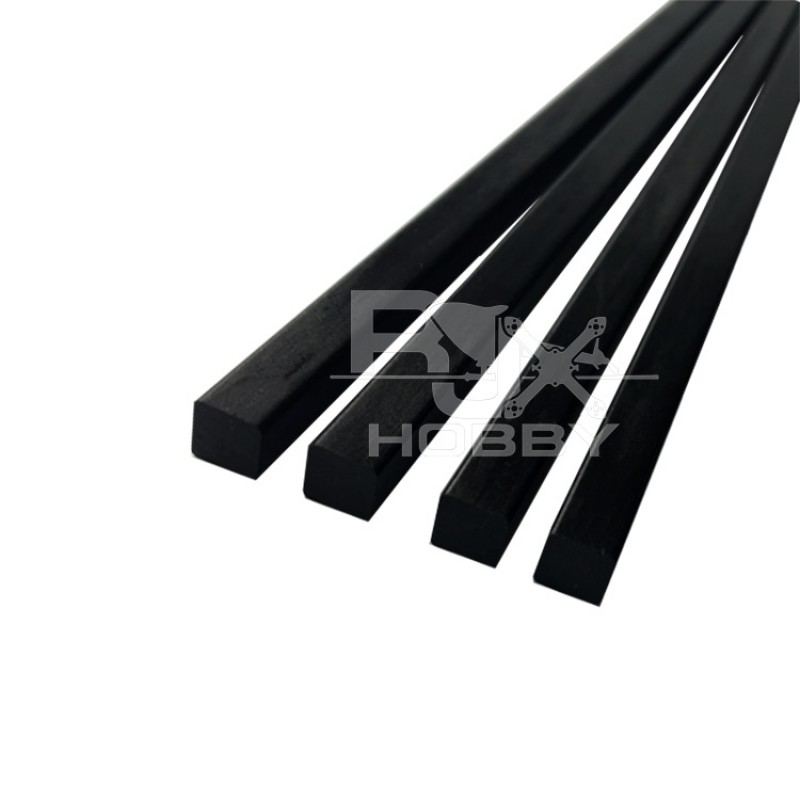 RJX 1pcs Carbon Fiber Square Solid Rods Length 1000mm diameter 2-13mm