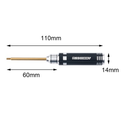 RJX 0.9-3.0mm Mini Titanium Alloy Hex Screwdriver for RC FPV