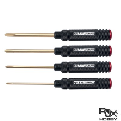 RJX 4pcs Phillips Screwdriver Tools Kit Set 3.0mm 4.0mm 5.0mm 5.8mm for RC FPV Car Boat Airplane