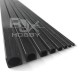 RJX 1pcs 1000mm Square Pultruded Carbon Fiber Tube Outside Square Inside Round OD:10mm