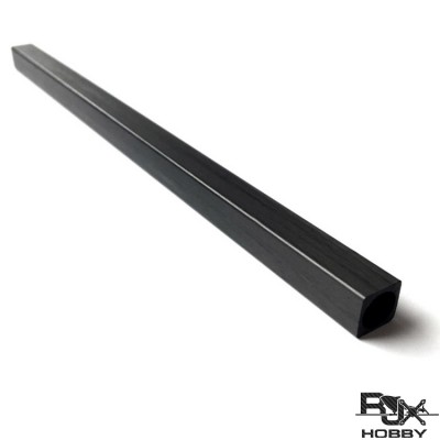 RJX 1pcs 1000mm Square Pultruded Carbon Fiber Tube Outside Square Inside Round OD:2-5mm