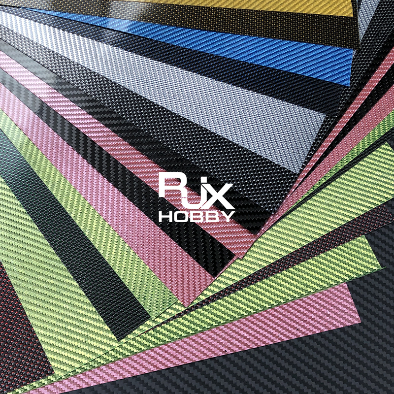 RJXHOBBY 1pcs 3K 100% Full Carbon Fiber Sheet 500x400x1.0-5.0mm(Twill glossy )