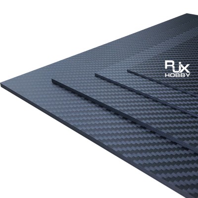 RJXHOBBY 1pcs 3K 100% Full Carbon Fiber Sheet 250x200x0.5-4.0mm(Twill matte )