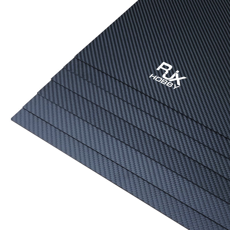 RJXHOBBY 1pcs 3K 100% Full Carbon Fiber Sheet 250x200x0.5-4.0mm(Twill matte )