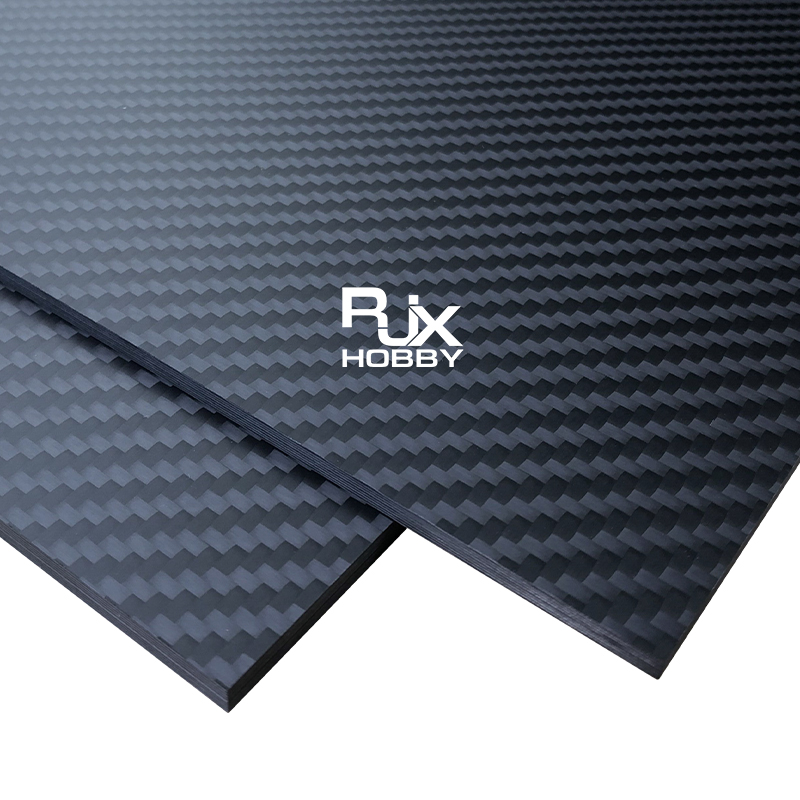 RJXHOBBY 1pcs 3K 100% Full Carbon Fiber Sheet 250x200x0.5-4.0mm(Twill matte )