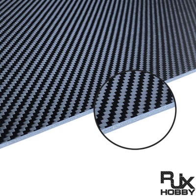 RJX 1+2+1mm PMI Foam Core Twill Matte Carbon Fiber Sheet
