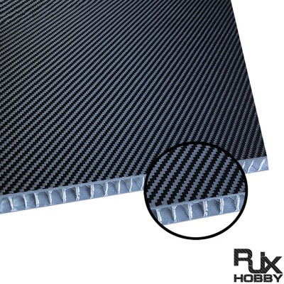 RJX 1+3+1mm Aluminum Honeycomb Core Twill Matte Carbon Fiber Sheet