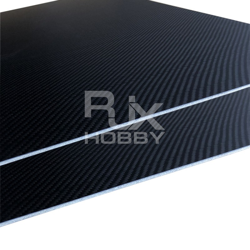 RJX 1+2+1mm PVC Foam Core Twill Matte Carbon Fiber Sheet