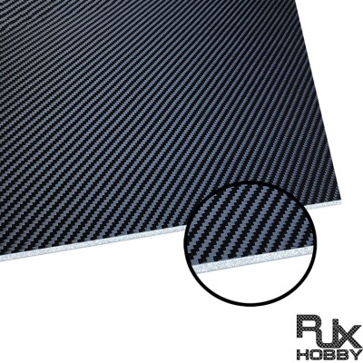 RJX 1+2+1mm PVC Foam Core Twill Matte Carbon Fiber Sheet