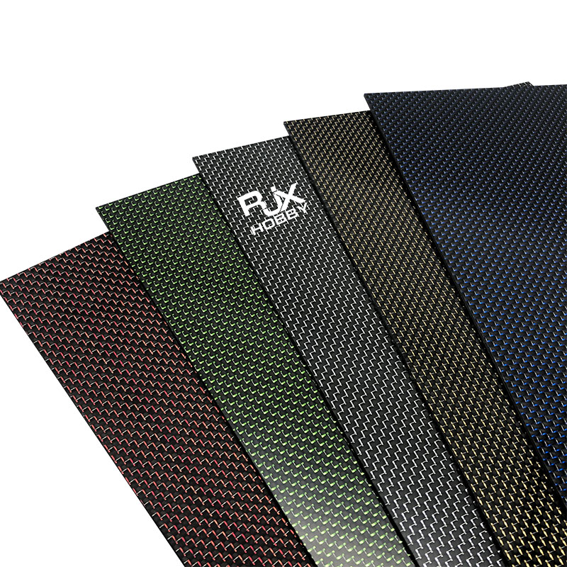 RJX 1pcs 100% full 3K Colored Carbon Fiber Sheet 500x400x0.5-10mm