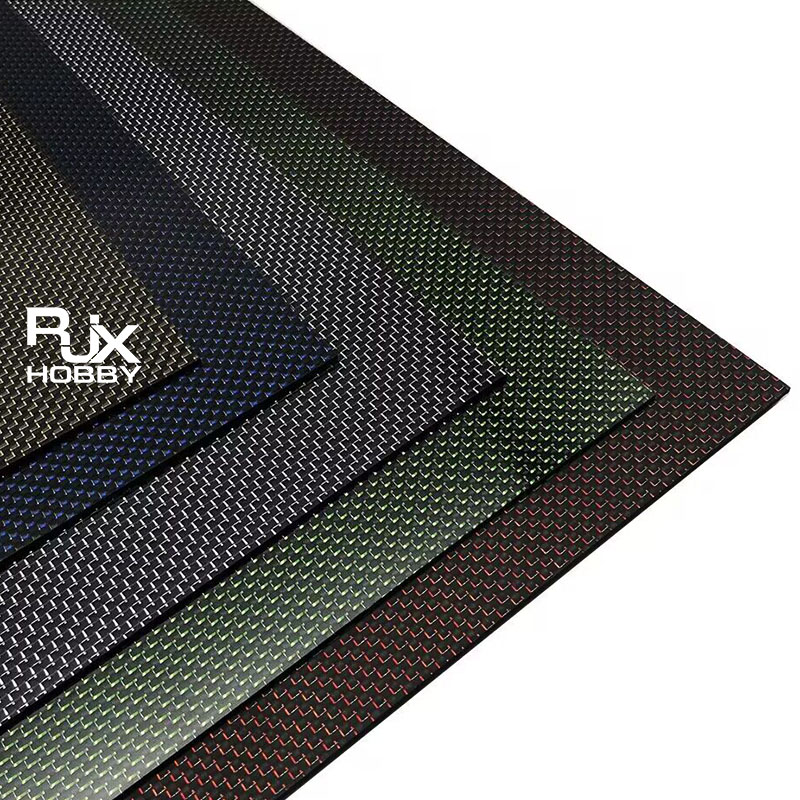 RJX 1pcs 100% full 3K Colored Carbon Fiber Sheet 500x400x0.5-10mm