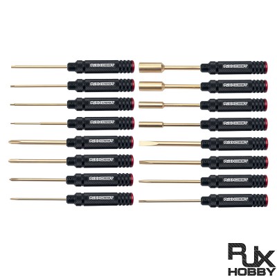 RJXHOBBY Hex /Nut/ Phillips/ Flat Screwdriver 16 pcs kits