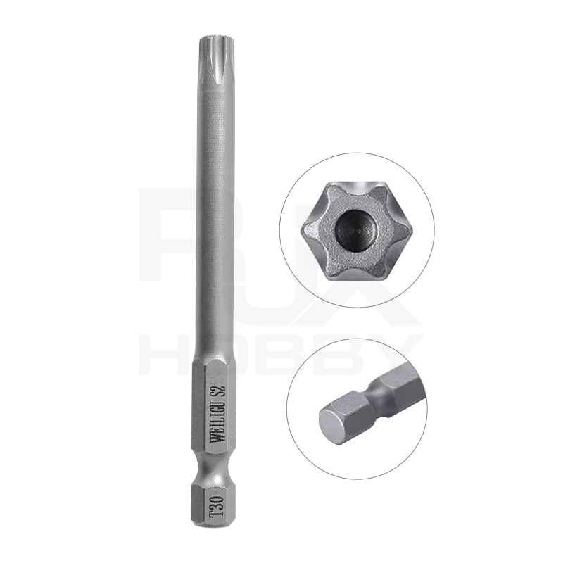 RJX 11pcs 1/4 Inch 6.35mm Length 75mm Torx Head Electric Screwdriver Bits Tip T6 ,T7,T8, T9,T10, T15, T20, T25, T27, T30, T40