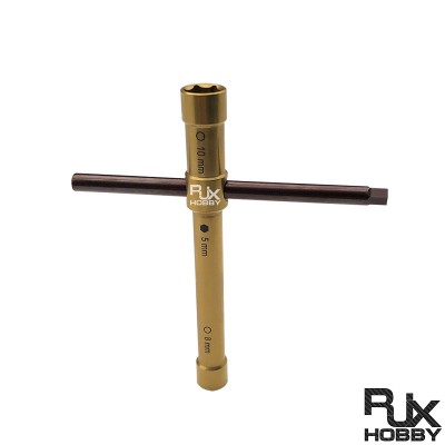RJXHOBBY 8.0/10.0 Hex Socket Wrench and 5mm Hex Screw driver