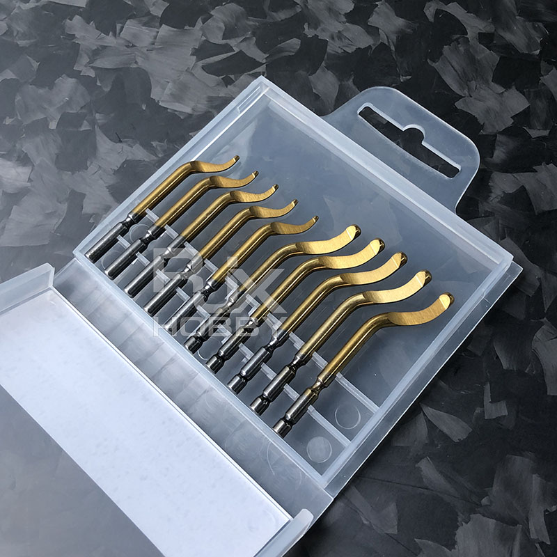 RJX Handle Scraper Deburring Tool 10pcs Deburring Trimming Blade Cutter Tools Kit