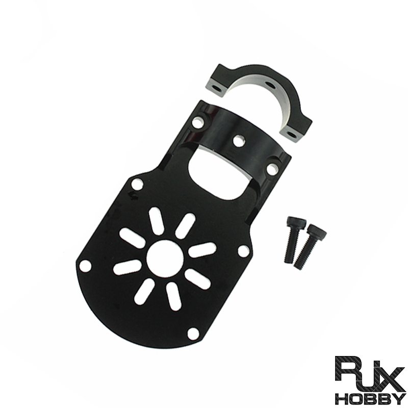 RJXHOBBY 1pcs Aluminum alloy motor base is suitable for multi-axis fittings of 12mm/16mm/18mm/25mm carbon pipe machine arm