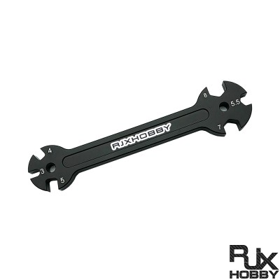  RJXHOBBY 6 in 1 RC Hudy Special Tool Wrench 3/4/5/5.5/7/8MM for Turnbuckles & Nuts
