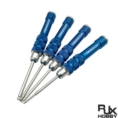 RJXHOBBY 1.5 /2.0 / 2.5 /3.0mm mini Hex Ball tip Screw driver Tools Blue
