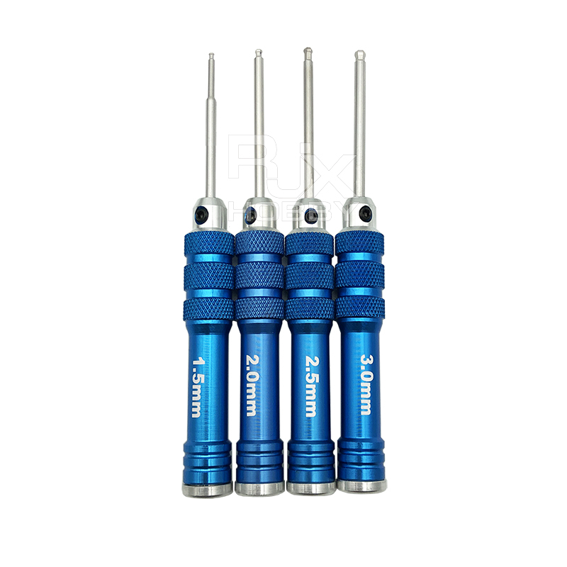 RJXHOBBY 1.5 /2.0 / 2.5 /3.0mm mini Hex Ball tip Screw driver Tools Blue