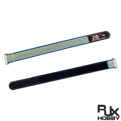 RJXHOBBY 2pcs Zinc Alloy Seamless Buckle Kevlar Battery Strap(Width: 16mm Length: 150-1000mm ）