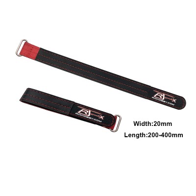 RJXHOBBY 2pcs Kevlar Battery Strap Kevlar Stitching Rubber Grip and Zinc Alloy Seamless Buckle(Width: 20mm Length: 200-400mm)