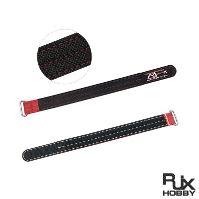 RJXHOBBY 2pcs Kevlar Battery Strap Kevlar Stitching Rubber Grip and Metal Buckle (Width: 20mm Length: 150-400mm)
