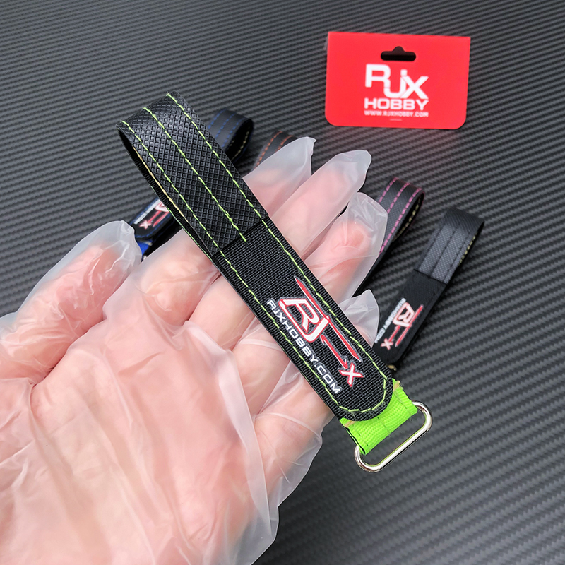 RJXHOBBY 2pcs Kevlar Battery Strap Kevlar Stitching Rubber Grip and Metal Buckle (Width: 20mm Length: 150-400mm)