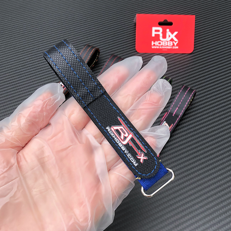 RJXHOBBY 2pcs Kevlar Battery Strap Kevlar Stitching Rubber Grip and Zinc Alloy Seamless Buckle(Width: 20mm Length: 200-400mm)