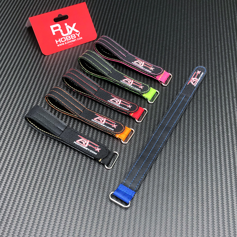 RJXHOBBY 2pcs Kevlar Battery Strap Kevlar Stitching Rubber Grip and Zinc Alloy Seamless Buckle(Width: 20mm Length: 200-400mm)