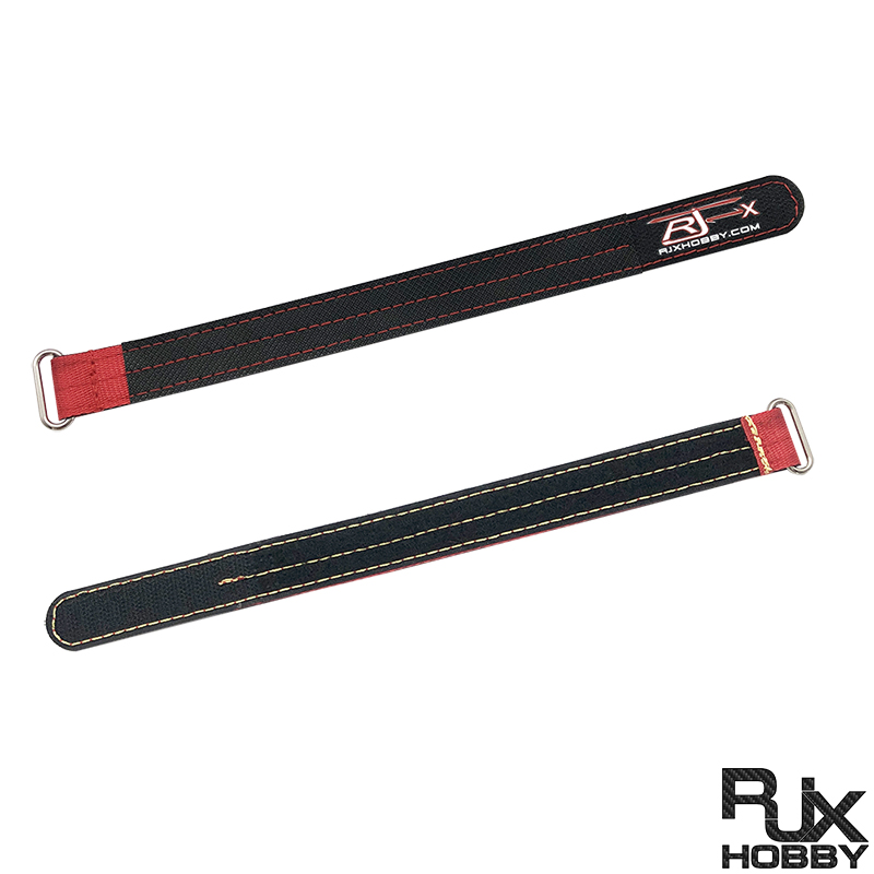 RJXHOBBY 2pcs Kevlar Battery Strap Kevlar Stitching Rubber Grip and Zinc Alloy Seamless Buckle(Width: 20mm Length: 200-400mm)