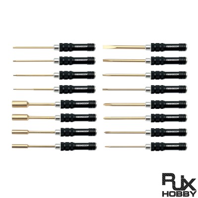 RJXHOBBY Hex /Nut/ Phillips/ Flat Screwdriver 16 pcs kits 