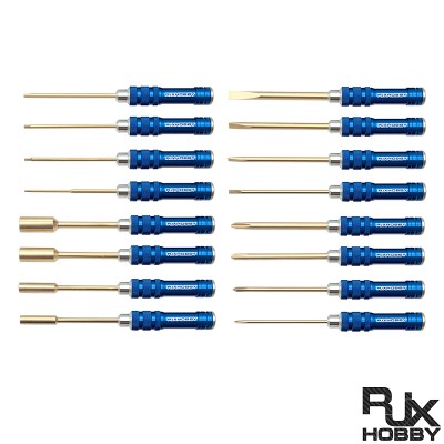 RJXHOBBY Hex /Nut/ Phillips/ Flat Screwdriver 16 pcs kits 