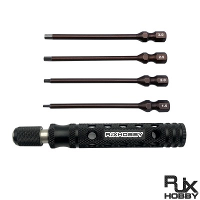 RJX 6.35mm 4 in1 Hex Screwdriver 1.5 2.0 2.5 3.0mm for RC Car helicopter FPV