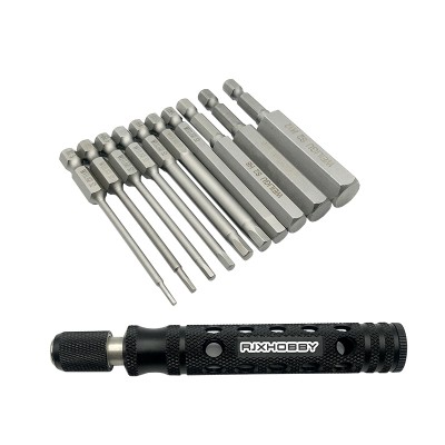 RJX 10PCS  1/4 Inch 6.35mm Length75mm  H1.5,H2,H2.5, H3, H4, H5, H6, H8, H10,H12  Hex Shank Magnetic Hexagon Screwdriver