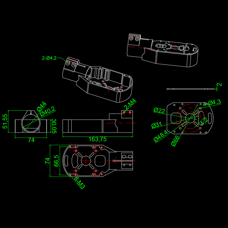RJX  Motor Mount 40mm Motor Base for RC Quadcopter Hexacopter Helicopter Multi-axle Multi-rotor Drone Motors